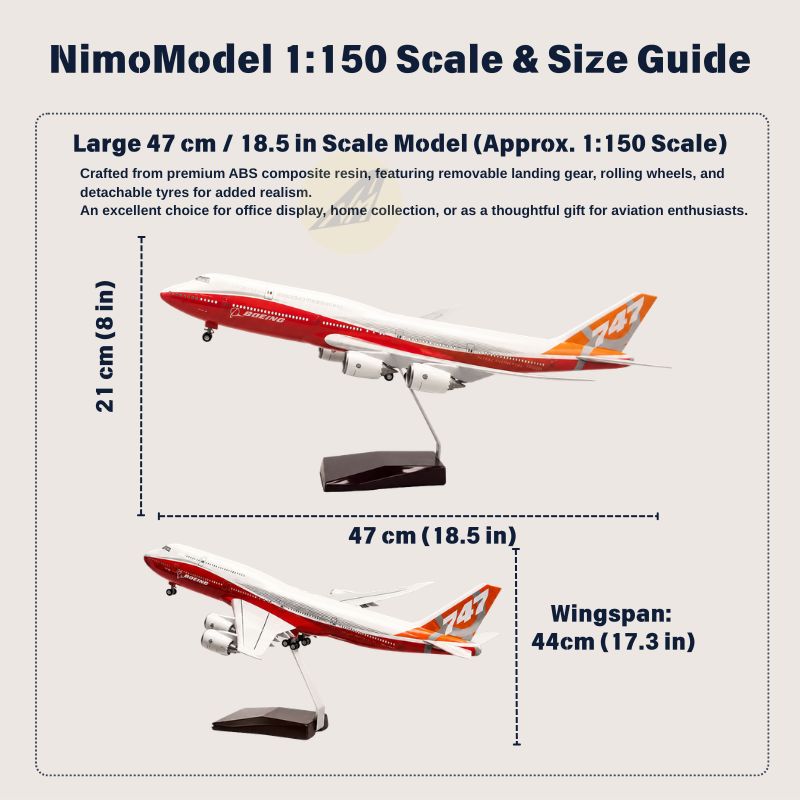 Modellino Prototipo Boeing 747-8 Intercontinental in scala 1:150